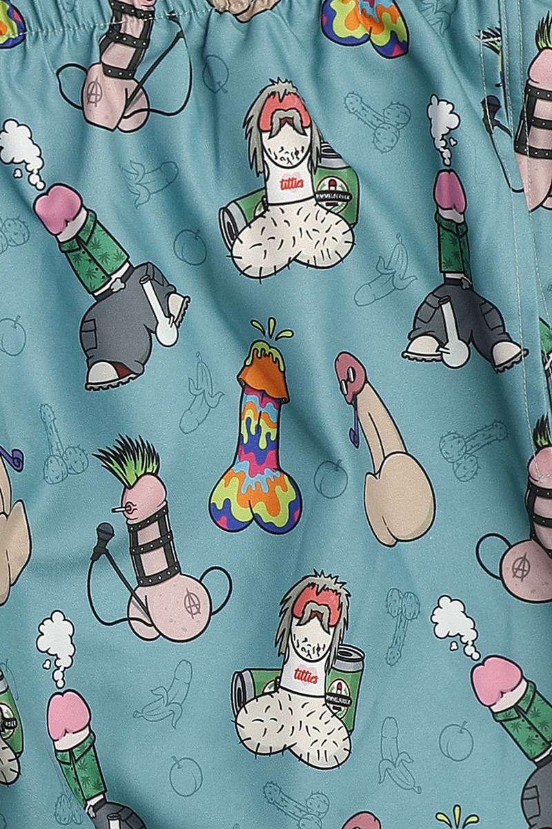 4068143382571 - Pimmel-Swim Short Badeshort blau grau in XXL