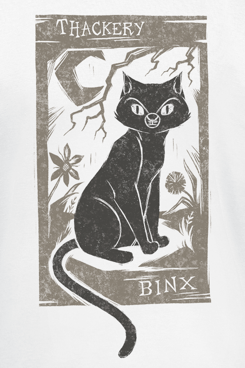 0199756867071 - Woodcut Thackery Binx T-Shirt weiß in XL 0199756867071 - Woodcut Thackery Binx T-Shirt weiß in XL