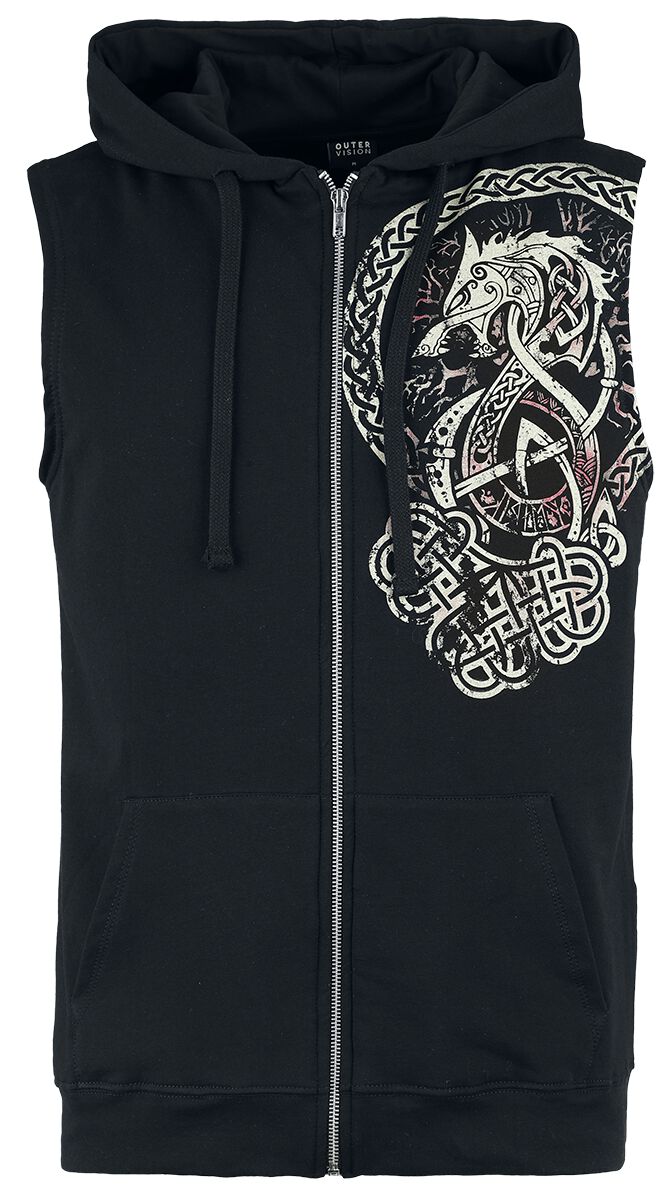 Image of Gilet di Outer Vision - Viking Tattoo - S a XL - Uomo - nero