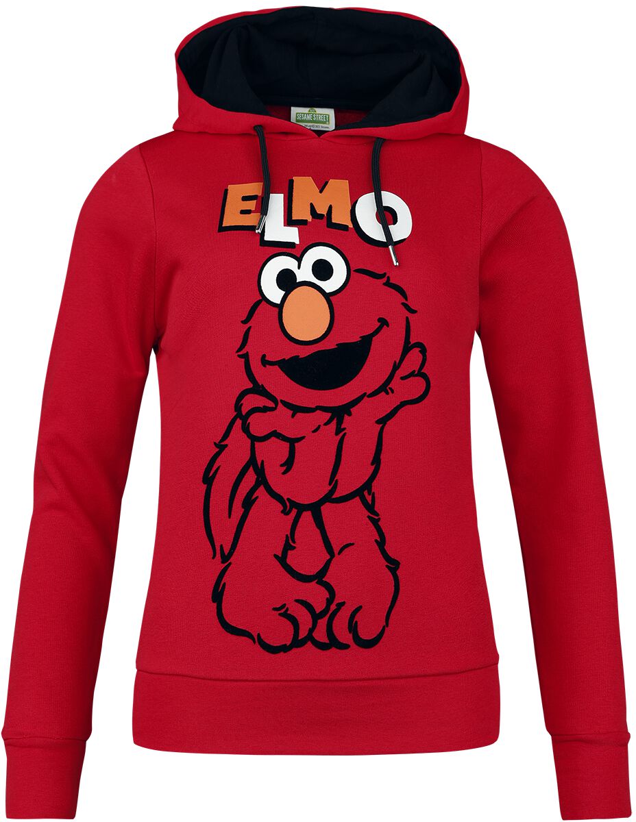 Levně Sesame Street Elmo Dámská mikina s kapucí červená