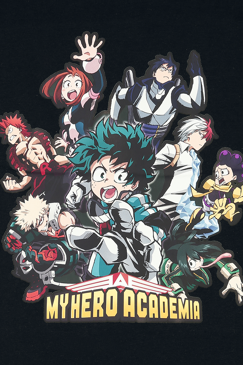 My Hero Academia Heroes T-Shirt schwarz