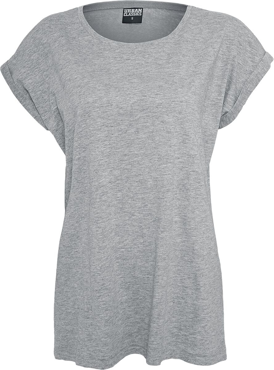 Ladies Extended Shoulder Tee T-Shirt grau von Urban Classics