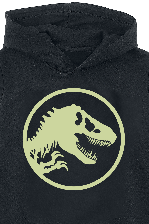 Jurassic Park Kids - Jurassic World - Logo - Glow In The Dark Kapuzenpullover schwarz
