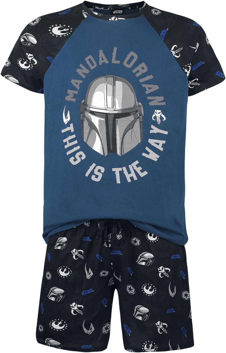 Star Wars Schlafanzug - The Mandalorian - This Is The Way - M - für Männer - Größe M - multicolor  - Lizenzierter Fanartikel