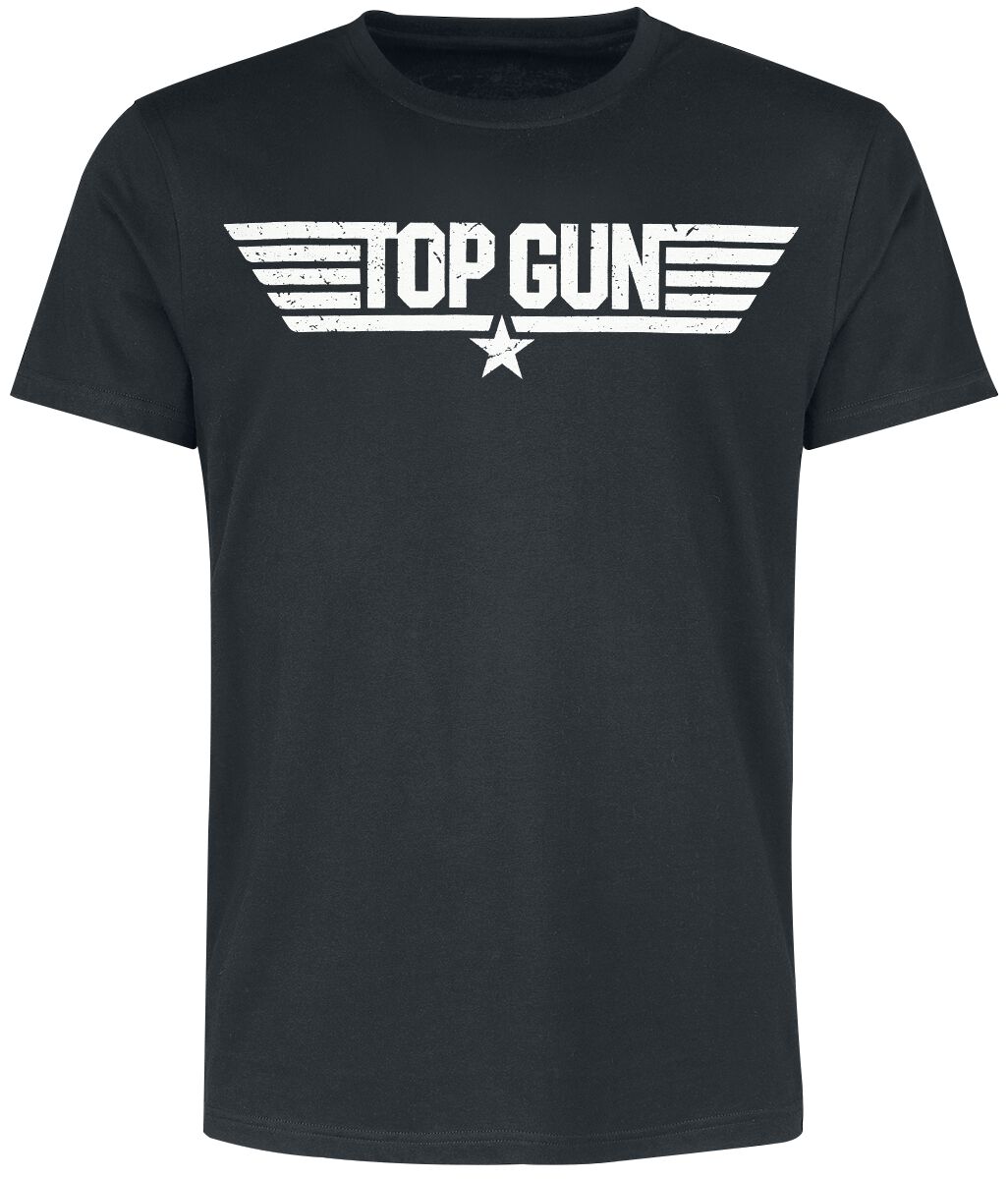 Image of T-Shirt di Top Gun - Top Gun - Logo - L a 3XL - Uomo - nero