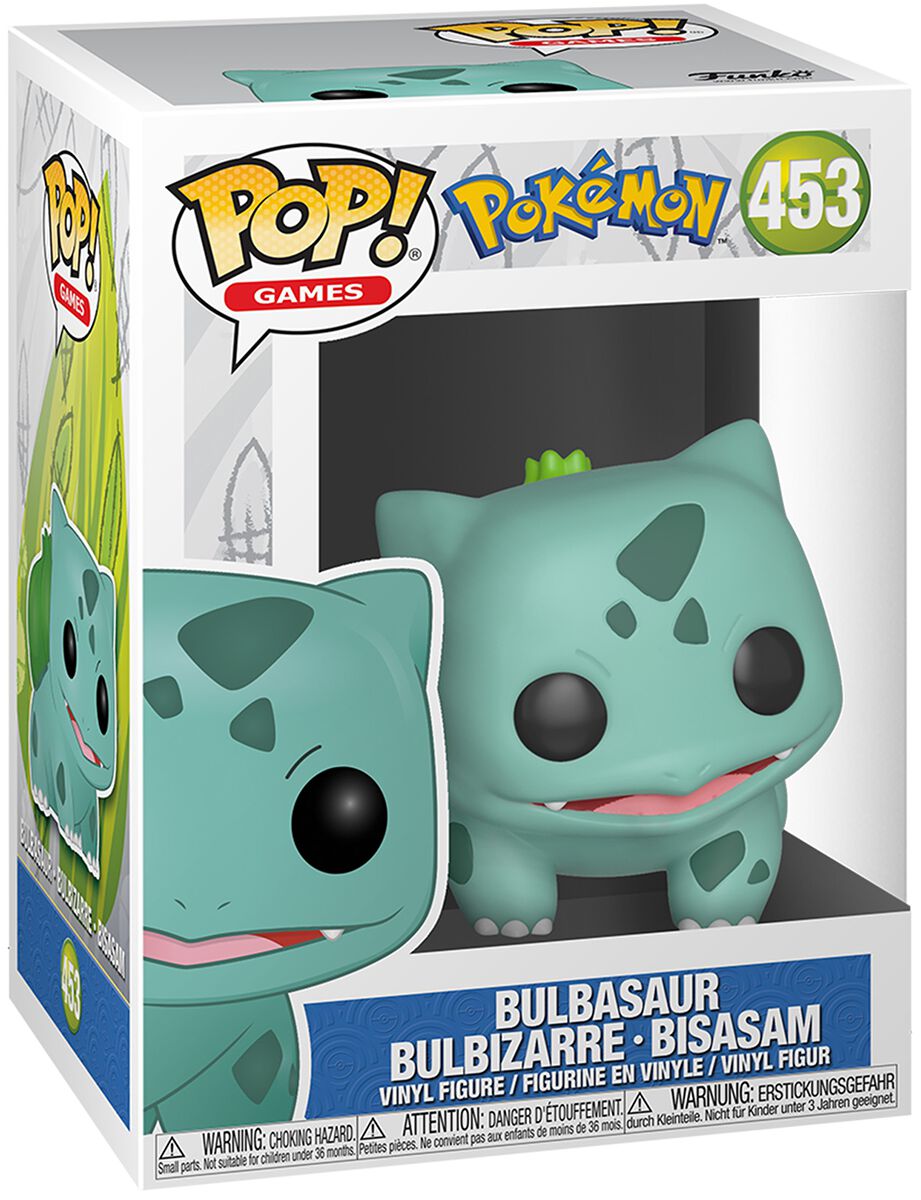 Pokémon Bulbasaur, Bulbizarre, Bisasam Vinyl Figur 453 Funko Pop! multicolor Pokémon Bulbasaur, Bulbizarre, Bisasam Vinyl Figur 453 Funko Pop! multicolor