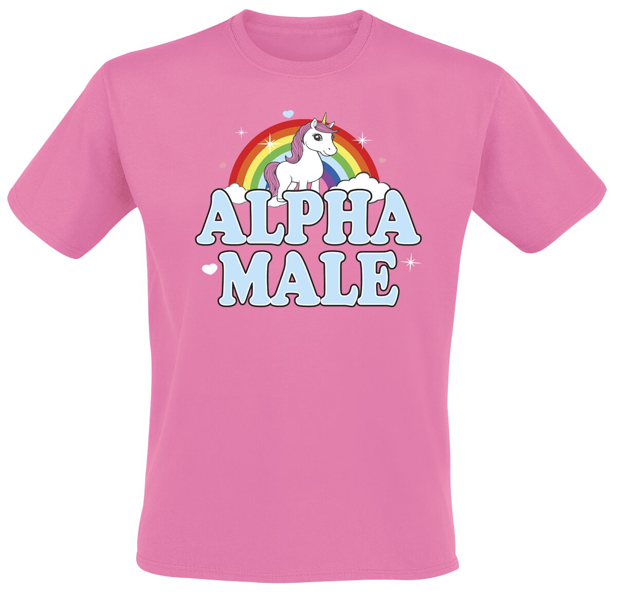 Einhorn Alpha Male T-Shirt rosa in 3XL