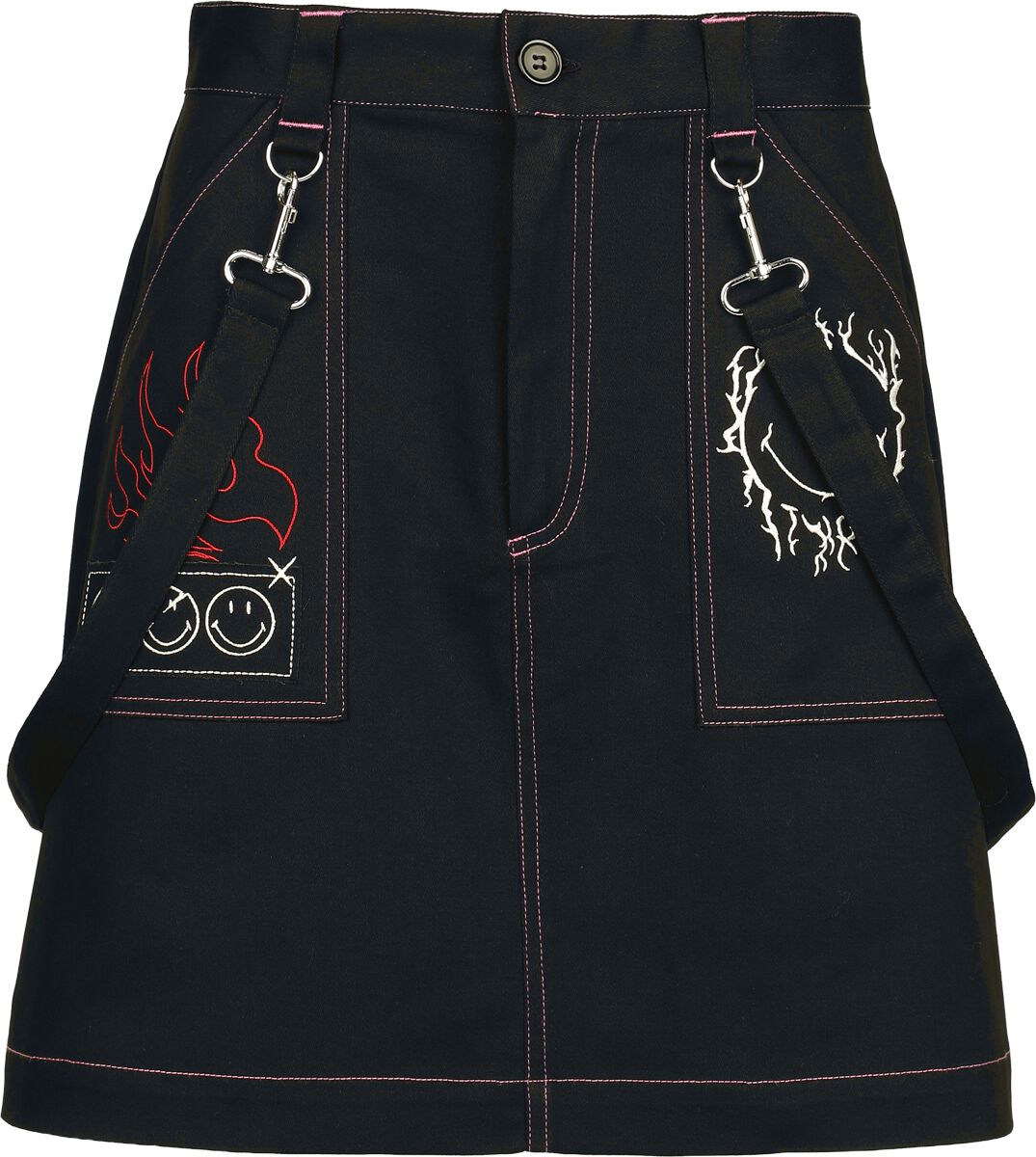 Kort kjol Rockabilly av Hell Bunny - Dylan Skirt - Dam - svart