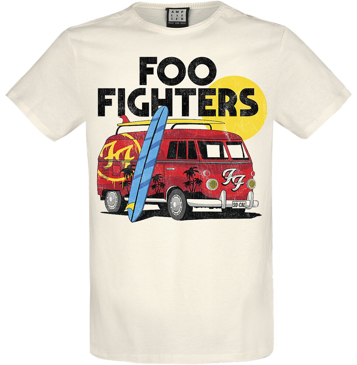 Levně Foo Fighters Amplified Collection - Camper Van Tričko šedobílá