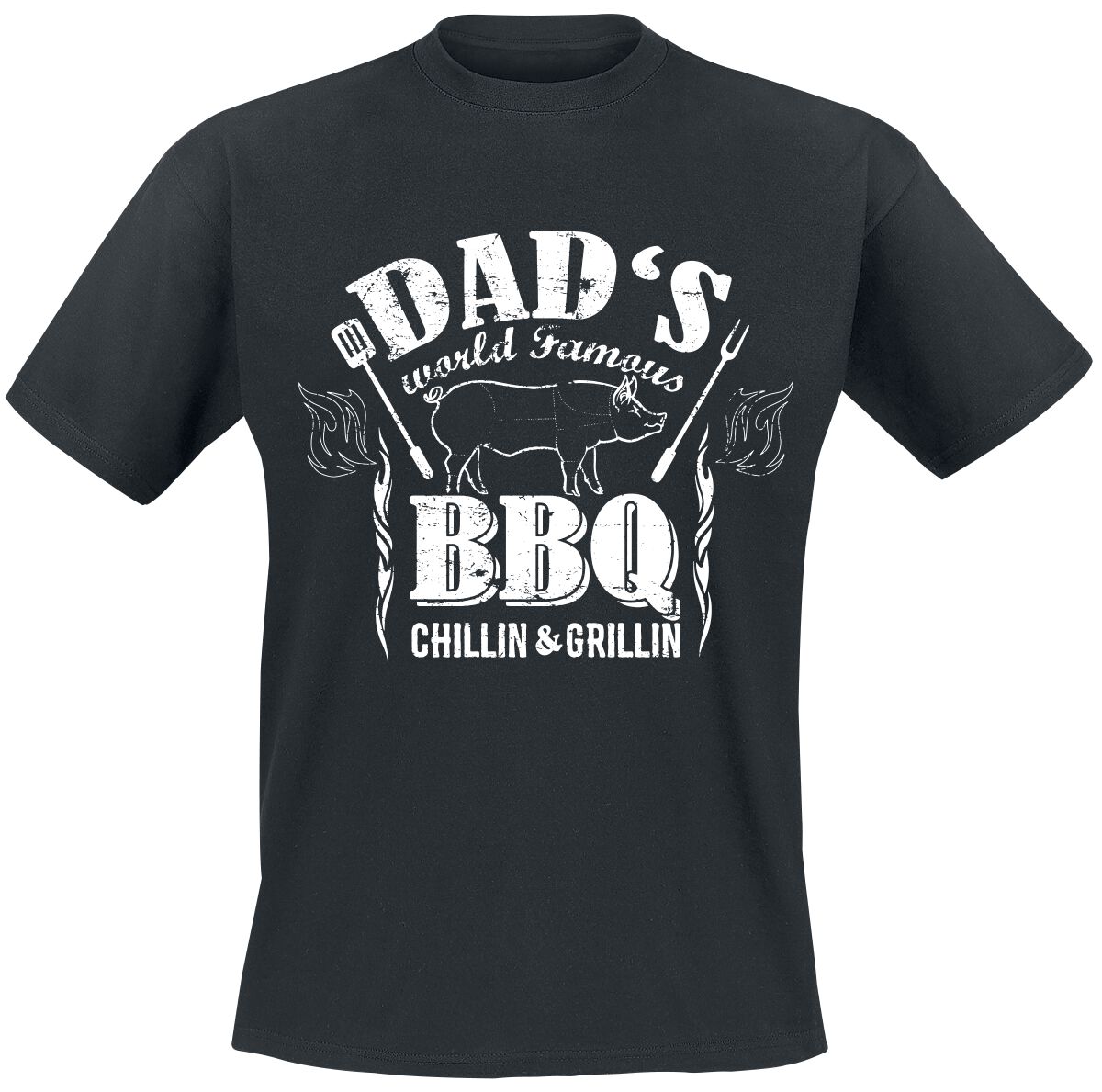 Familie & Freunde Dad’s World Famous BBQ – Chillin & Grillin T-Shirt schwarz