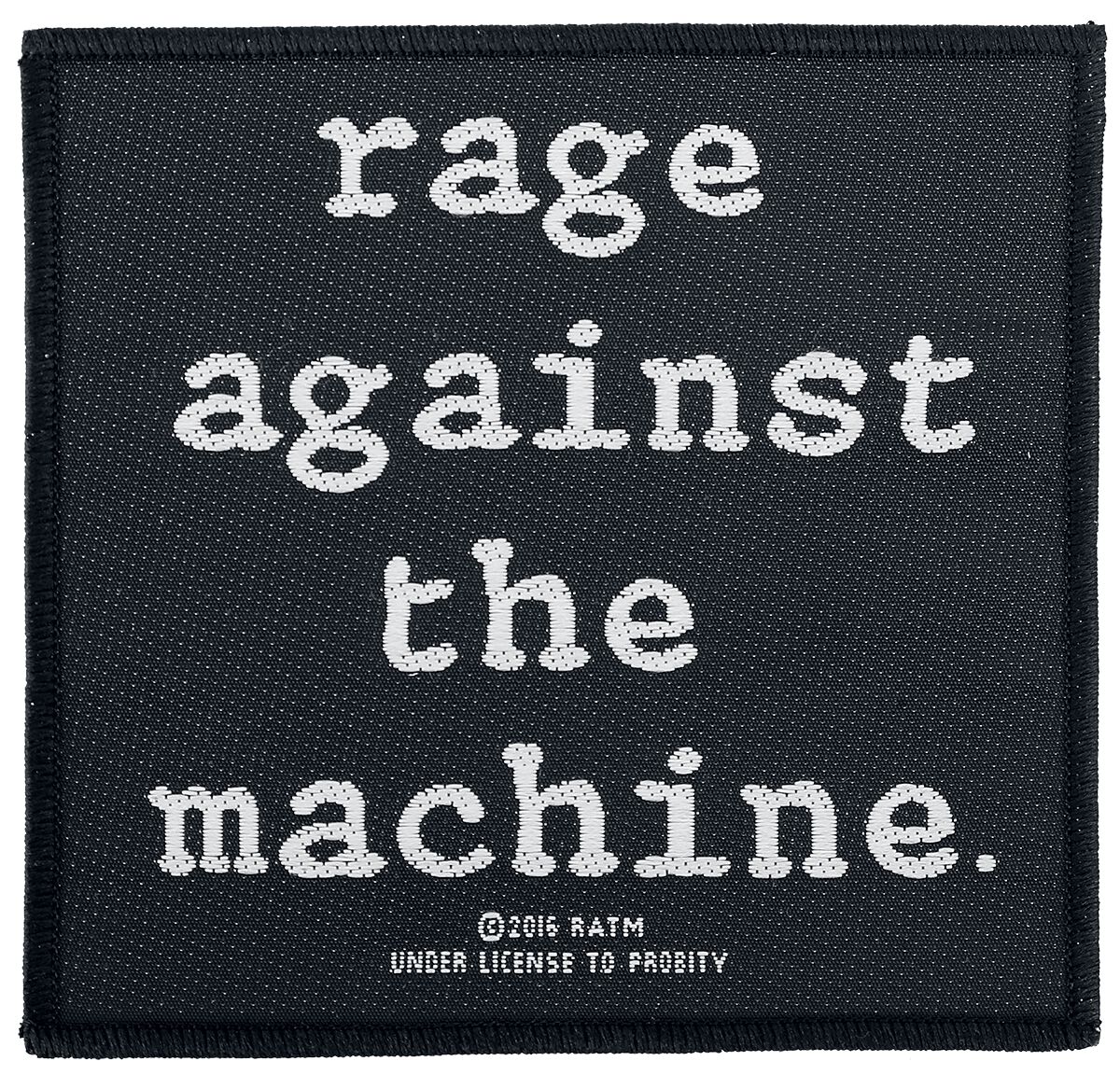 Rage Against The Machine Patch - schwarz/weiß  - Lizenziertes Merchandise!