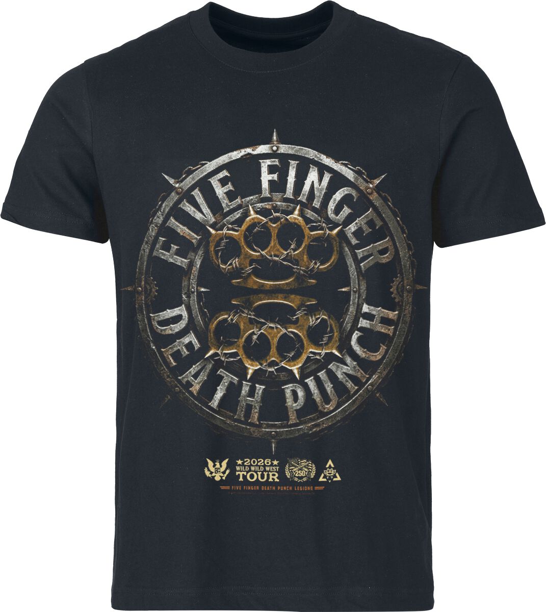 Five Finger Death Punch T-Shirt - Knuckles Mock Up 1 - S bis 5XL - für Männer - Größe S - schwarz  - Lizenziertes Merchandise!