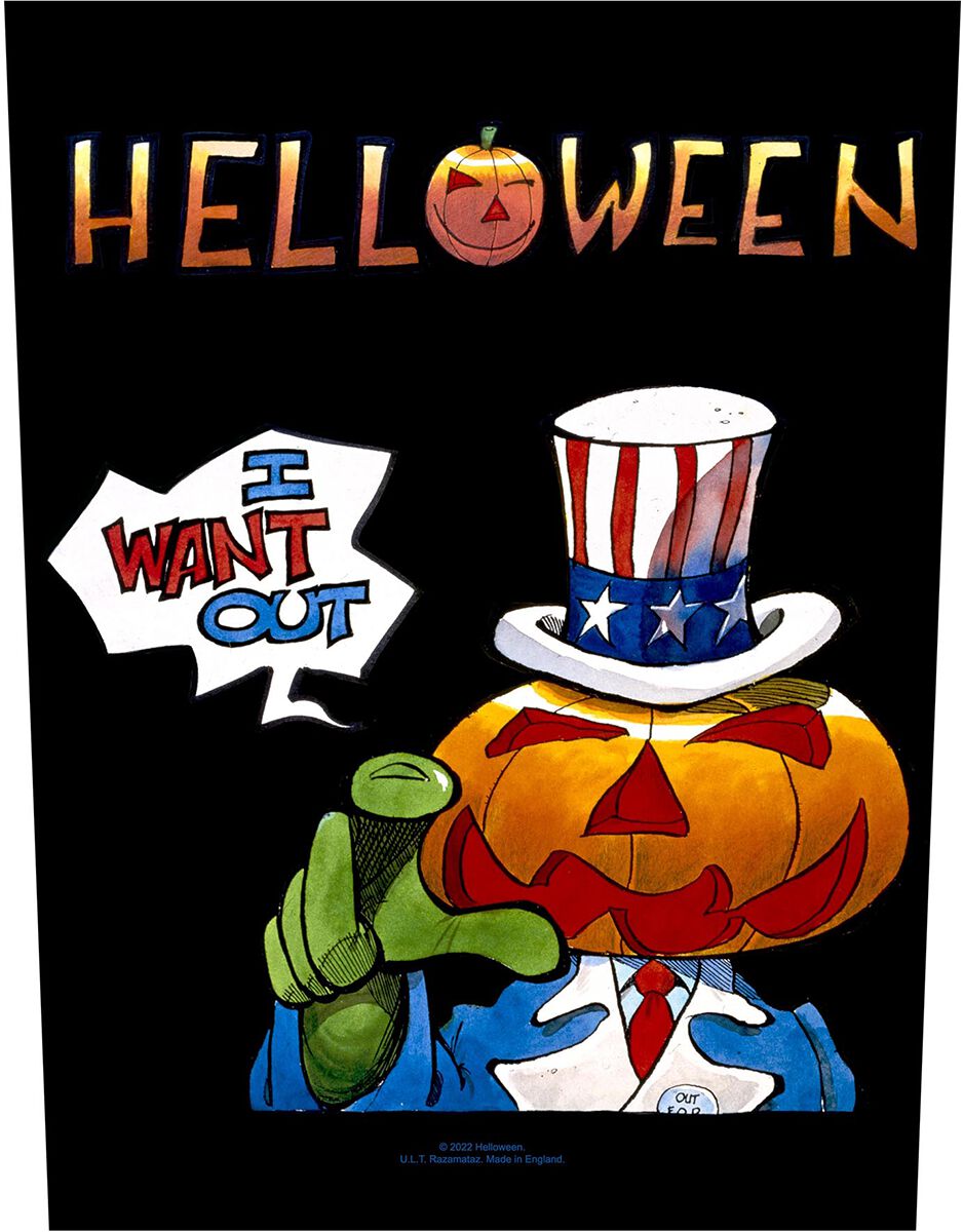 Helloween Backpatch - I Want Out - multicolor  - Lizenziertes Merchandise!