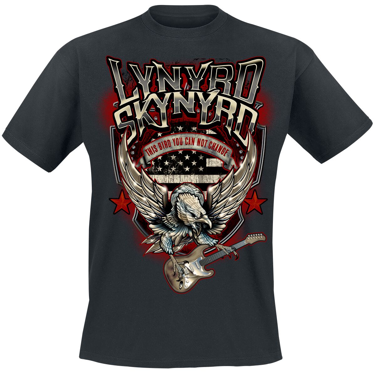 Lynyrd Skynyrd Bird With Guitar T-Shirt black