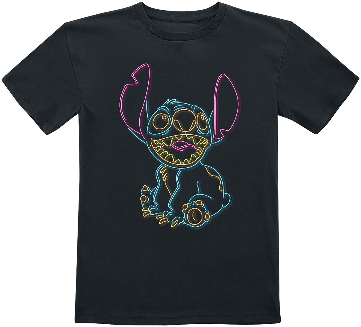 Lilo & Stitch Kids - Neon T-Shirt black