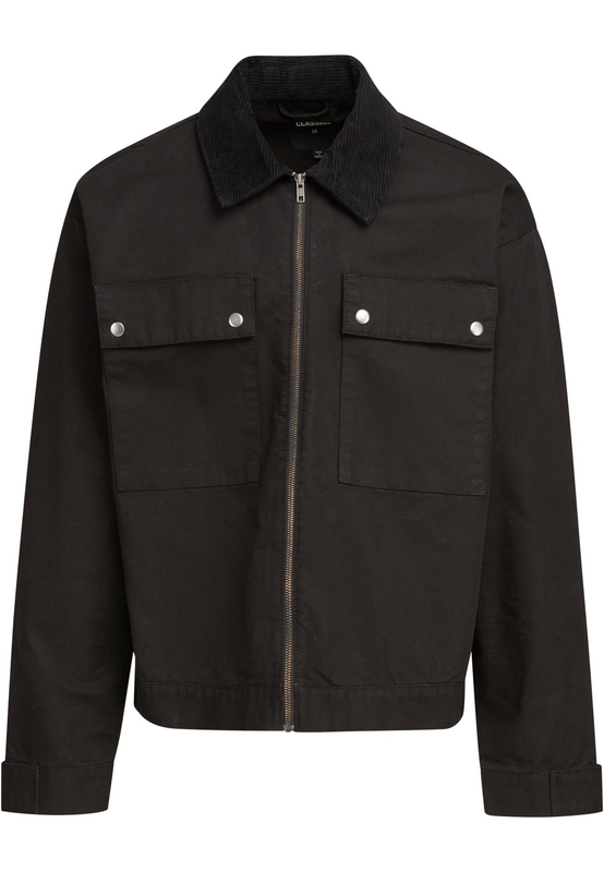 Urban Classics  Mid-Season Jackets - Men's Workwear Cotton Jacket - for Men - black