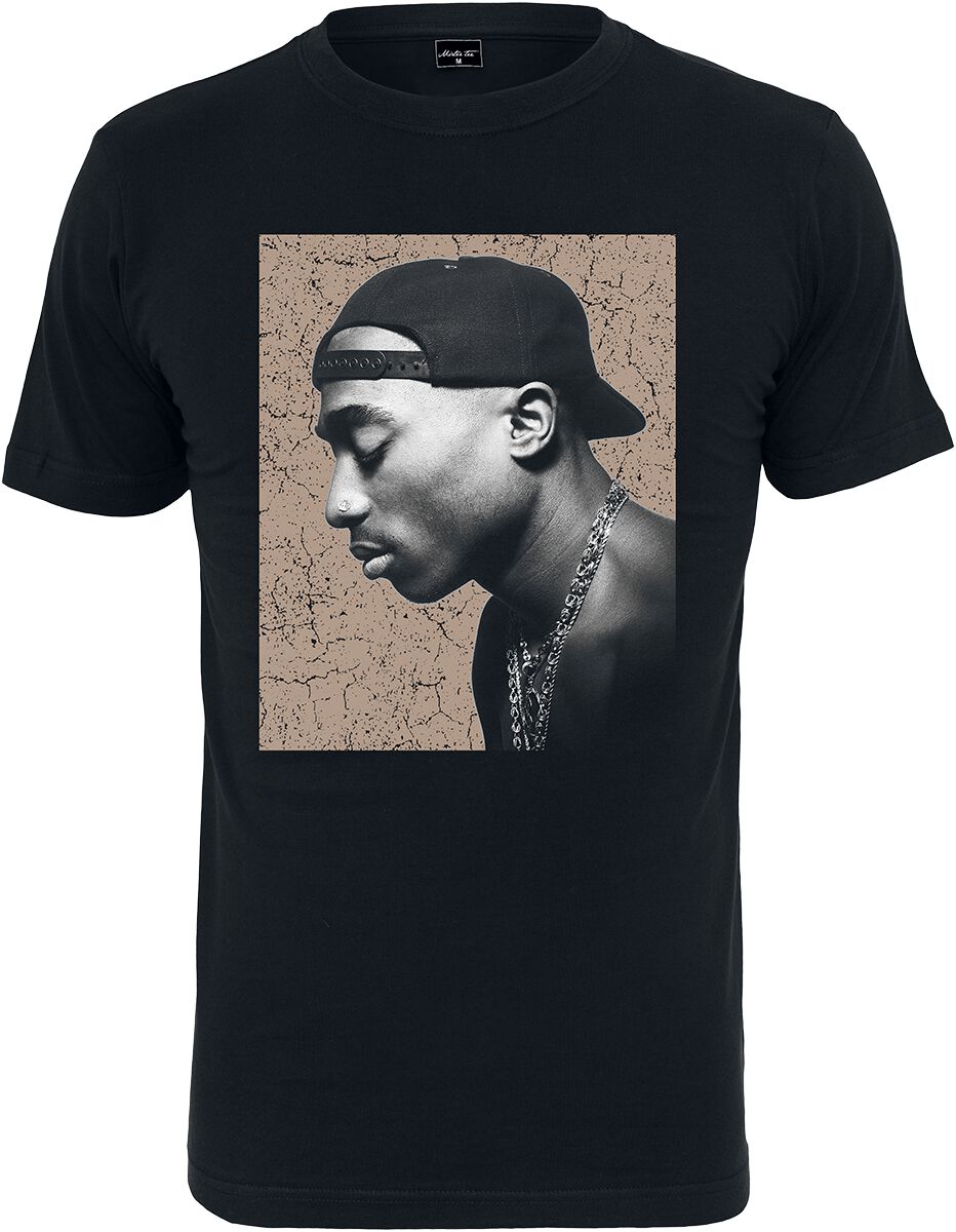 Image of Tupac Shakur Cracked T-Shirt schwarz
