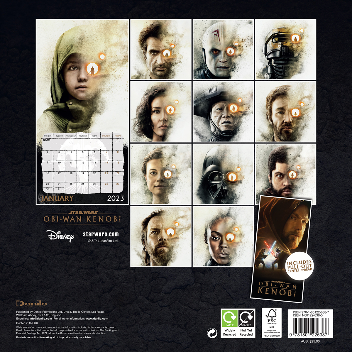 Star Wars Obi-Wan Kenobi - Wandkalender 2023 Wandkalender multicolor