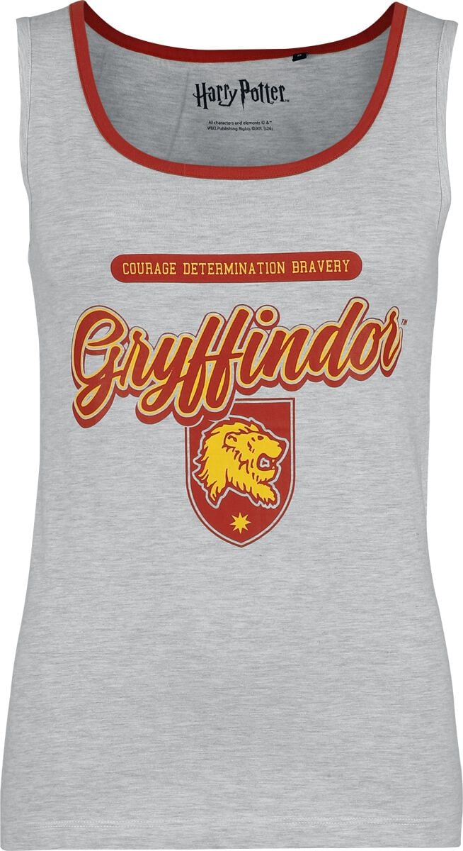 Harry Potter Top - Gryffindor - Courage Determination Bravery - S bis XXL - für Damen - Größe S - creme  - Lizenzierter Fanartikel