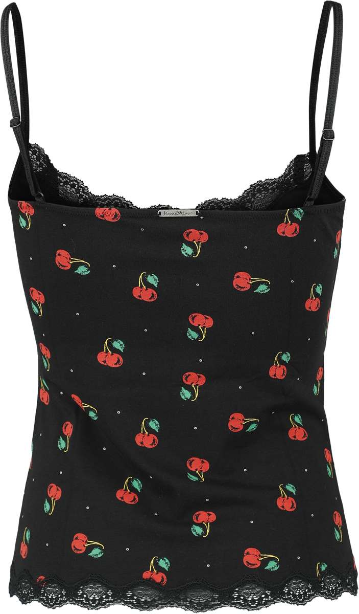 4044584030608 - Cherries Classic Top Top schwarz rot in XL 4044584030608 - Cherries Classic Top Top schwarz rot in XL