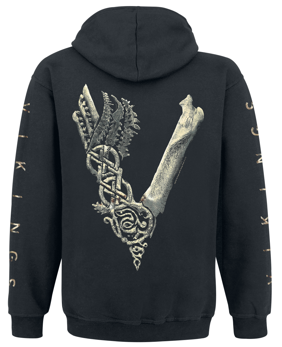 Vikings Logo Kapuzenpullover schwarz