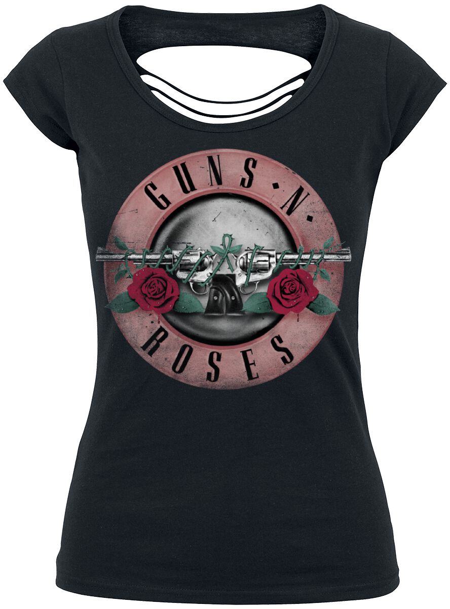 Levně Guns N' Roses Pink Bullet Dámské tričko černá