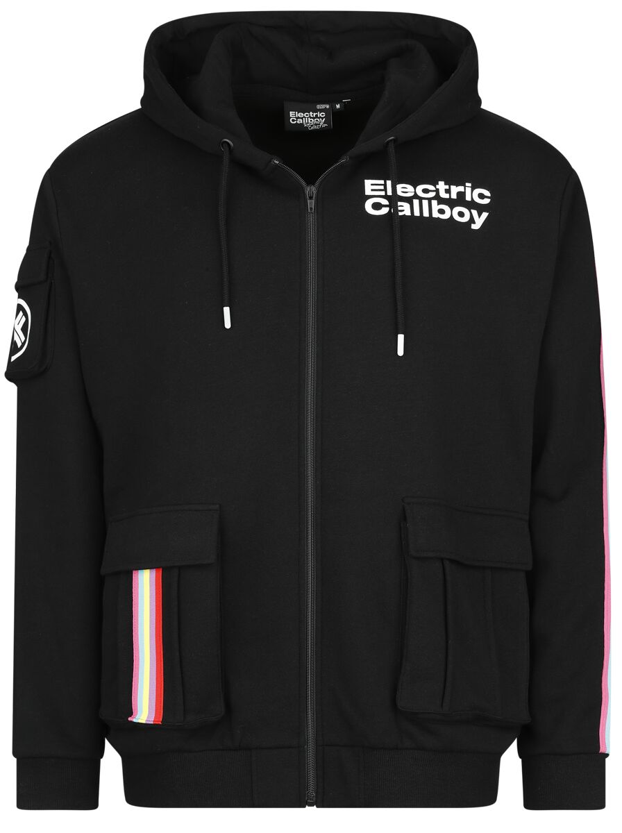Levně Electric Callboy EMP Signature Collection - Oversize Mikina s kapucí na zip černá