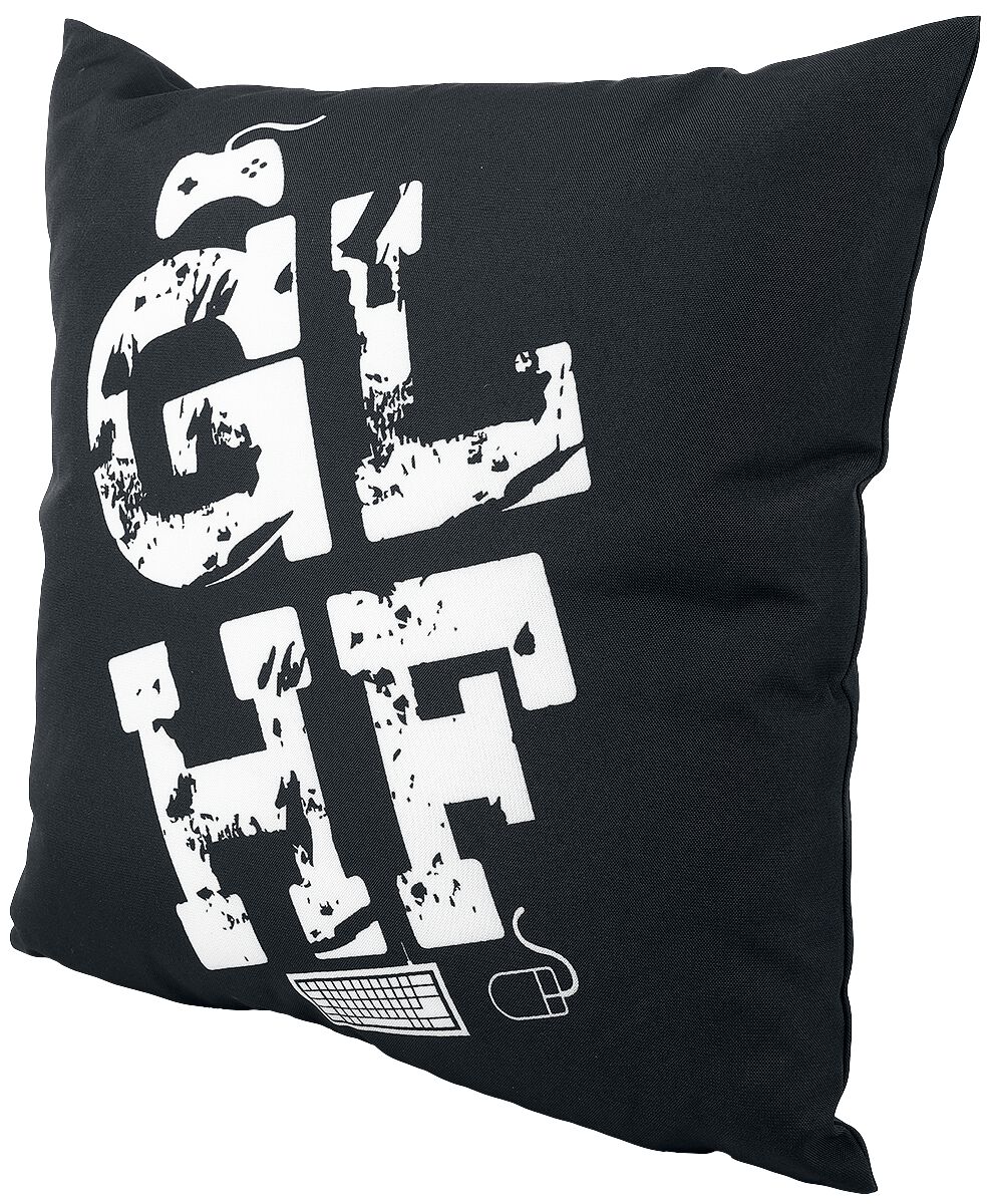 GL HF Kissen schwarz/weiß von Geekinvader
