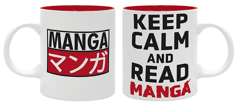 Sprüche Keep Calm And Read Manga Tasse multicolor - 23.09% Rabatt