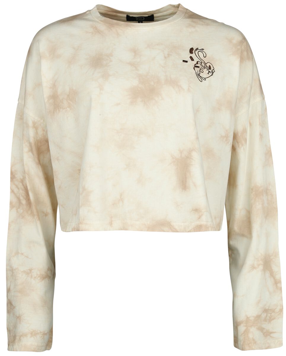 Image of Maglia Maniche Lunghe di RED by EMP - Cropped tie-dye long-sleeved top - S a XXL - Donna - beige