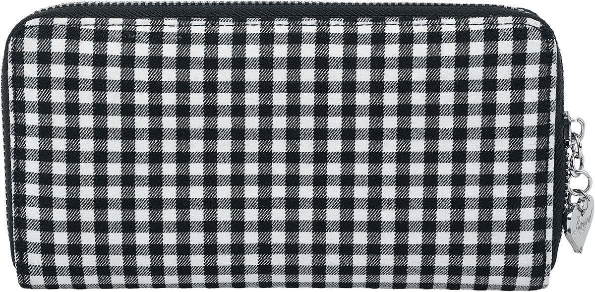 Banned Retro Rockabilly Cherry Geldbörse schwarz rot weiß