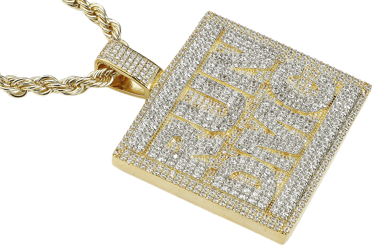 Run DMC King Ice - Classic Logo Necklace Halskette goldfarben