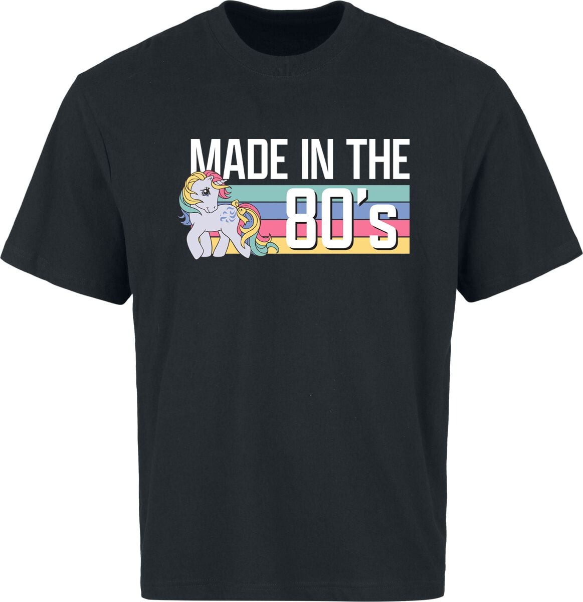T-Shirt Oversize  de My Little Pony - Made in the 80's - Oversize - M à 3XL - pour Homme - noir