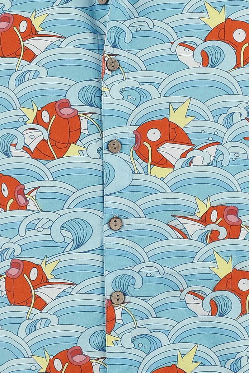 Thumbnail - Pokémon Karpador - Hawaii Kurzarmhemd blau in L