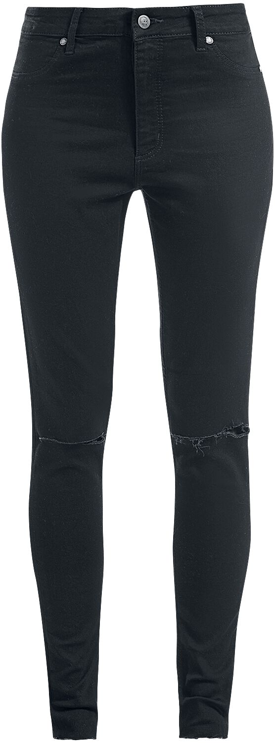 Fashion Mode bei EMP - Cheap Monday High Spray Cut Black Jeans für Damen in den Größen XXS, XS, S verfügbar. Farbe: schwarz, Muster: Uni, Hauptmaterial: 73% Baumwolle, 25% Polyester, 2% Elasthan, Passform: Skinny Fit, Beinform: Schmal geschnitten, High Rise. - 0