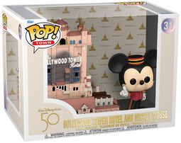 Walt Disney World 50th - Hollywood Tower Hotel and Mickey Mouse (Pop! Town) Vinyl Figur 31, Mickey Mouse, Funko Pop! Town