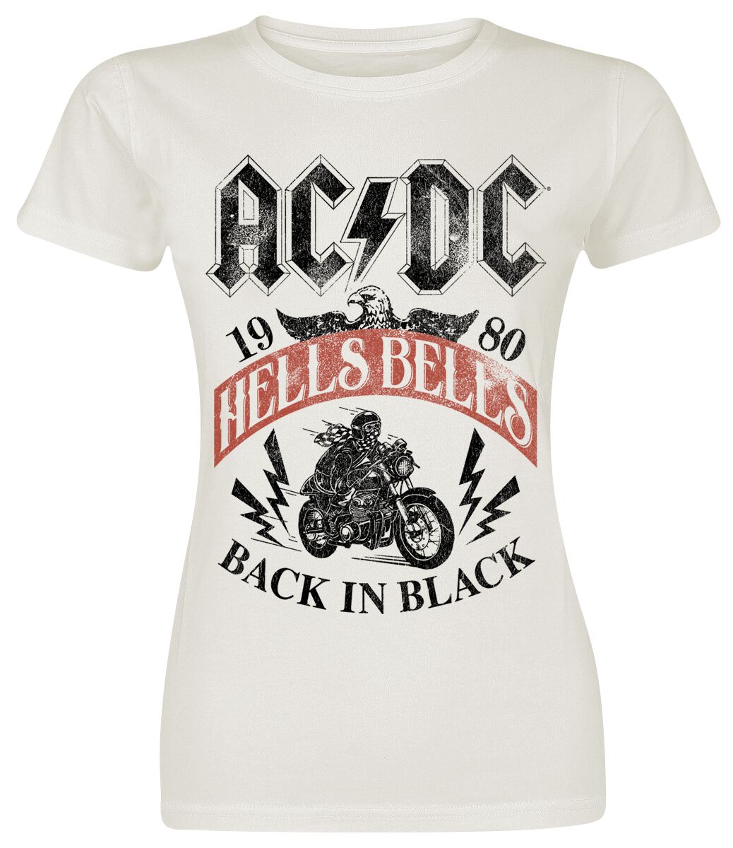 T-Shirt Manches courtes de AC/DC - Hells Bells - S à XXL - pour Femme - blanc cassé