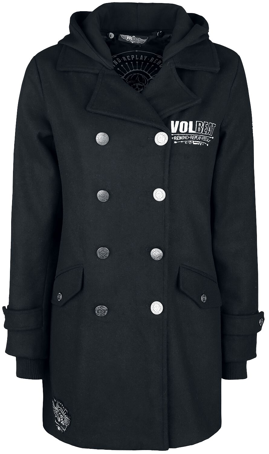 Manteau court de Volbeat - EMP Signature Collection - S à M - pour Femme - noir