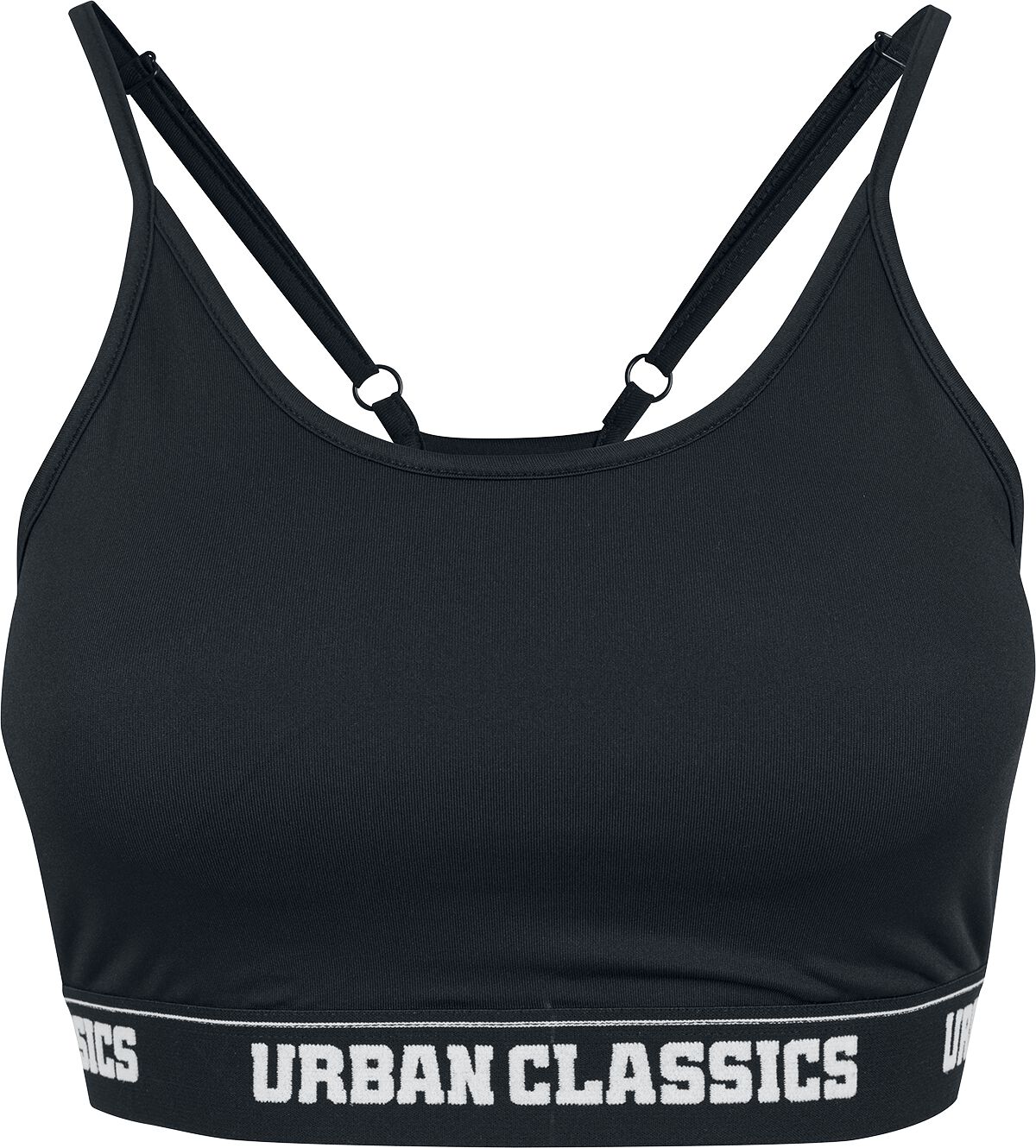 Levně Urban Classics Ladies Sports Bra Korzet černá