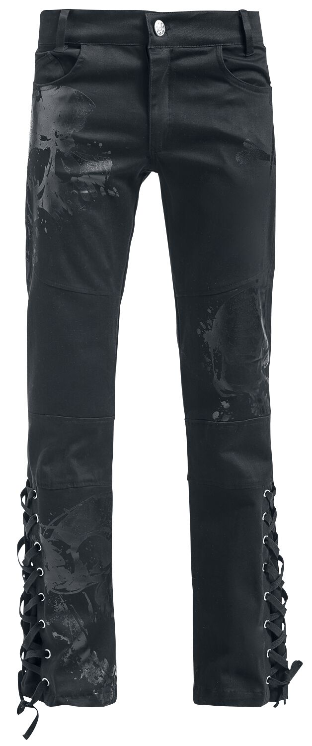 Vixxsin - Gothic Stoffhose - Adrian Pant Boot Cut - W30L32 bis W38L34 - für Männer - Größe W33L34 - schwarz
