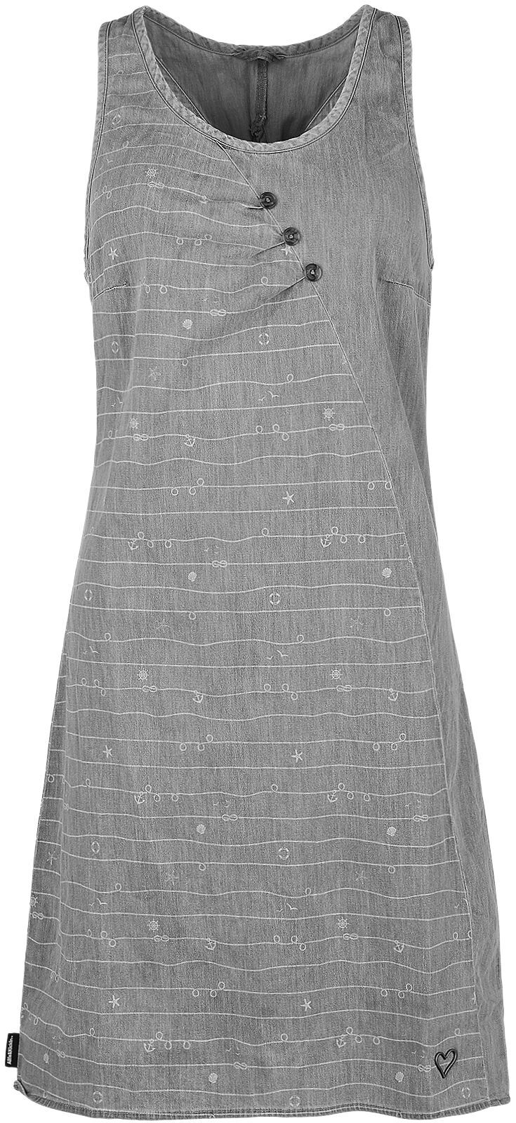 Alife and Kickin CameronAK DNM Dress Mittellanges Kleid grau – 20.00% Rabatt