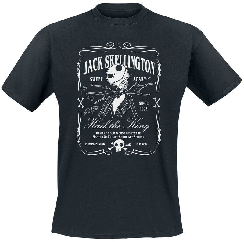 5063609727087 - Jack Skellington - Label T-Shirt schwarz in XL