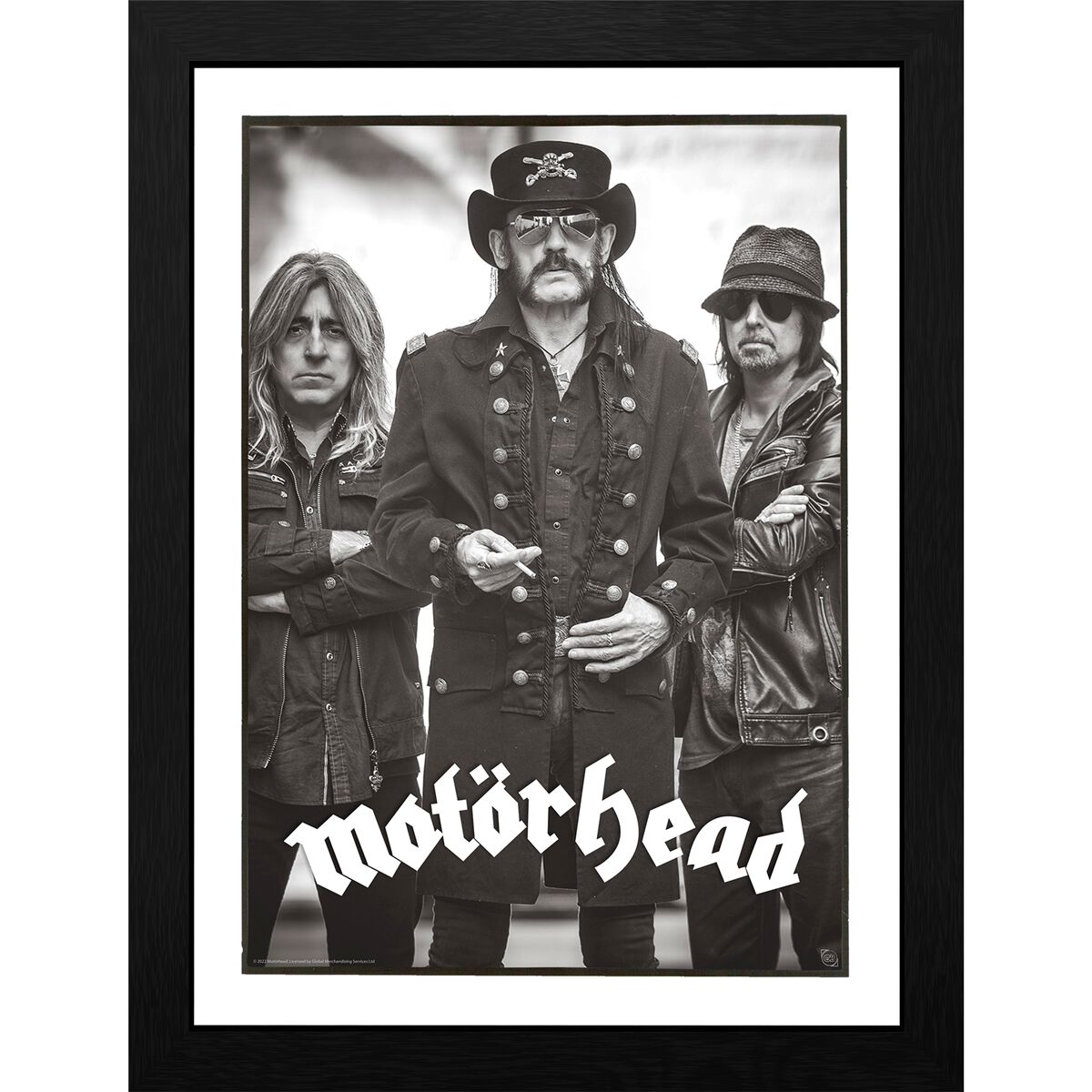 Levně Motörhead Group Black and White Zarámovaný obraz standard