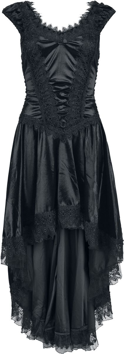 Middellang kjole Goth av Sinister Gothic - Gotisk Kjole - Damer - svart