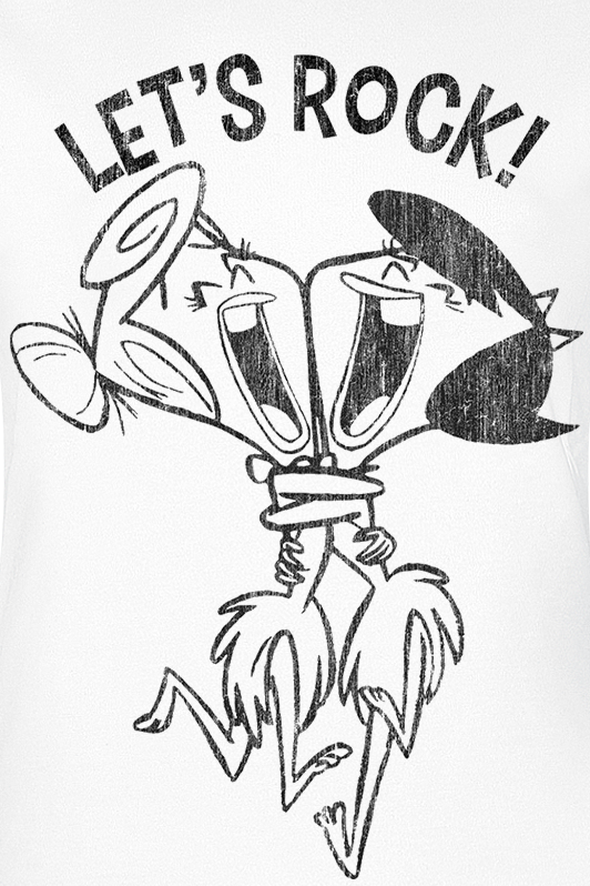 The Flintstones Let's Rock T-Shirt weiß