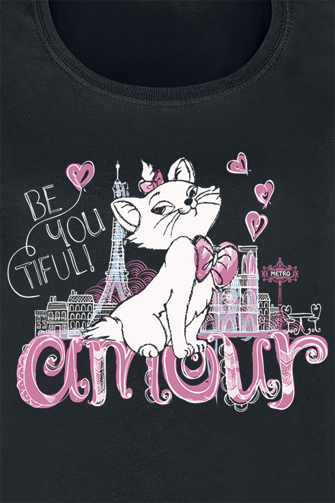 Aristocats - Disney T-Shirt - Armour - S bis XXL - für Damen - Größe L - schwarz  - Lizenzierter Fanartikel