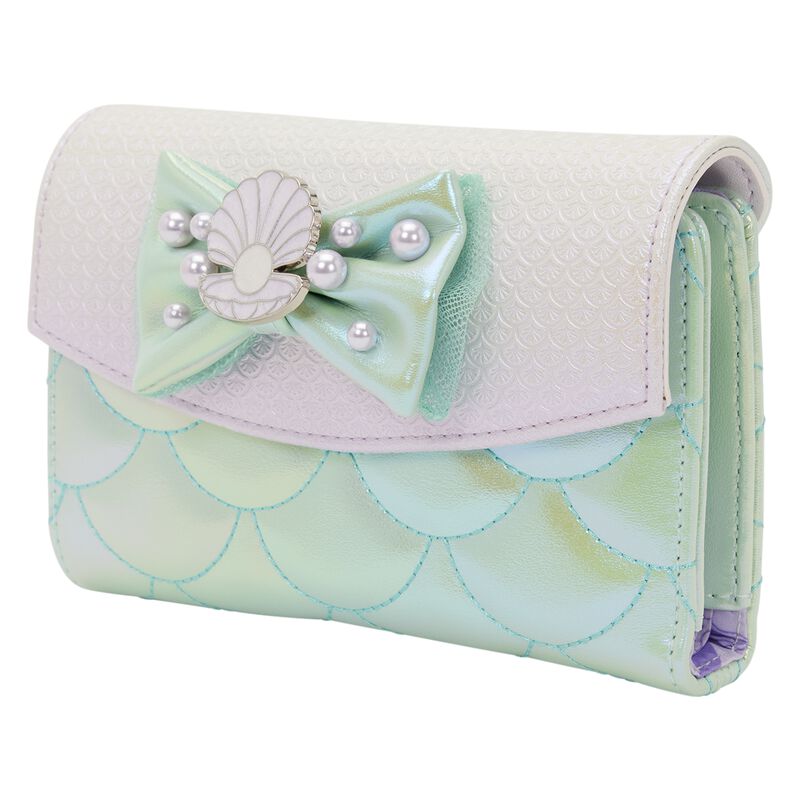 Levně Ariel - Malá mořská víla Loungefly - Iridescent Pearl Peněženka černá