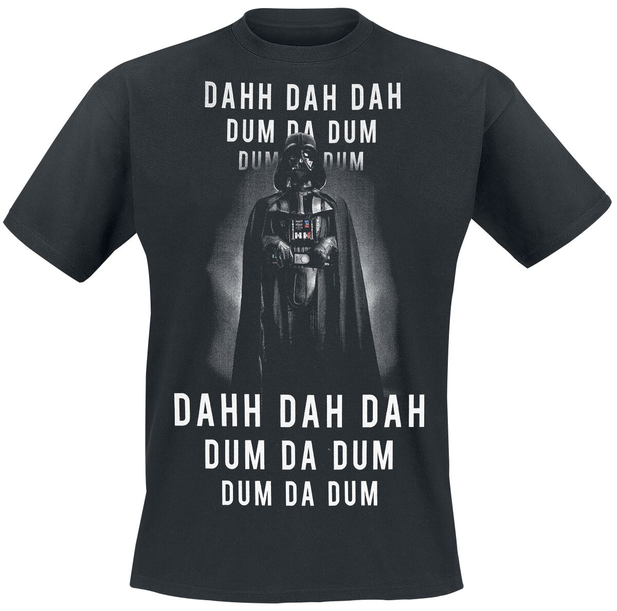 Image of Star Wars Darth Vader - Dahh Dah Dah Dum Da Dum T-Shirt schwarz