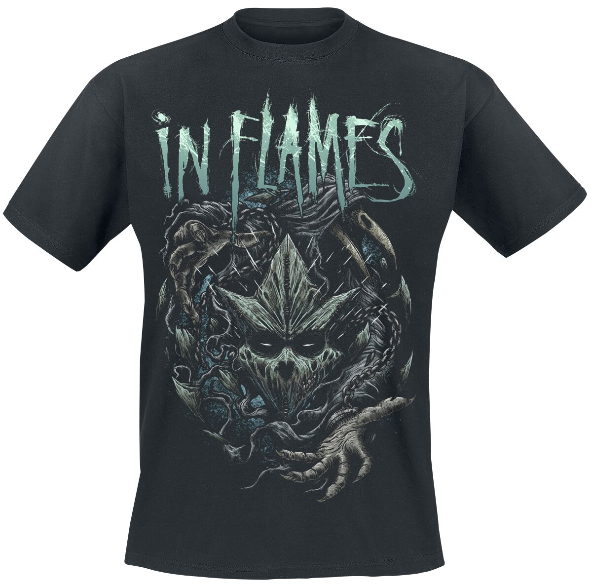 In Flames T-Shirt - In Chains We Trust - S bis 3XL - für Männer - Größe M - schwarz  - Lizenziertes Merchandise!
