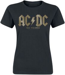 50 Years Logo, AC/DC, T-Shirt